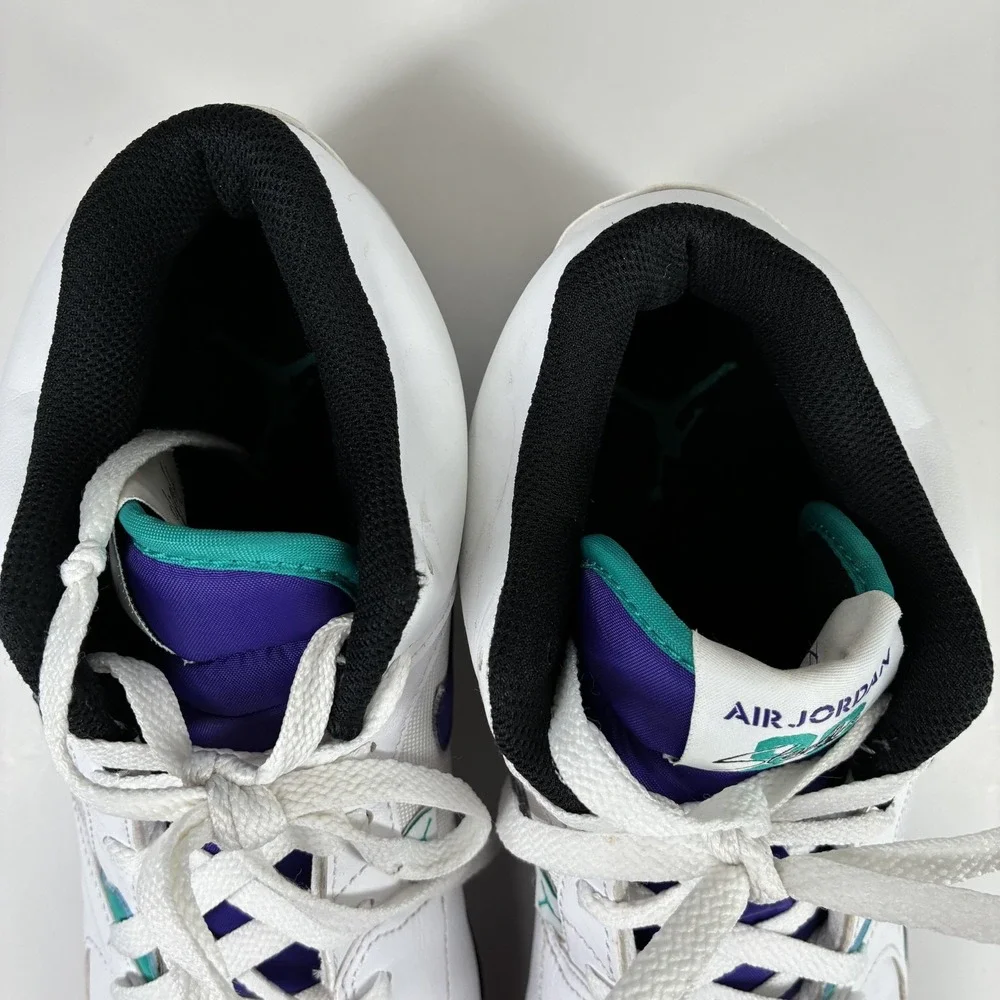 Jordan Brand Stadium 90 Low TD Men's 10.5 White Grape Football Cleats HQ0210-105